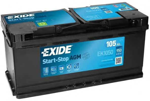 Exide EK1050 AGM 105Ah 950A car battery start-stop