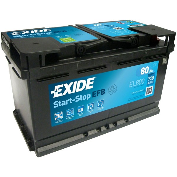 Exide EL800 Start-Stop EFB 12V 80Ah 720A car battery