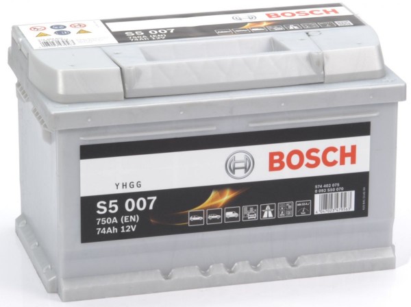 12V 74Ah Engine Starter Battery Bosch S5007