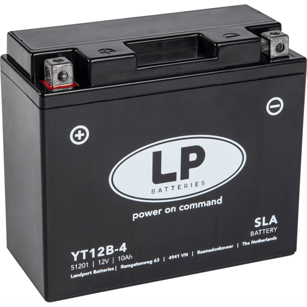 LP YT12B-4 12V 10Ah 175CCA Motorcycle battery