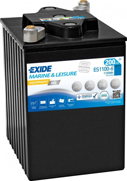 12V 200Ah Domestic Leisure Battery ES1100-6 EXIDE Gel