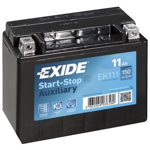EXIDE EK111 AGM AUXILIARY CAR BATTERY - YTX12-BS case
