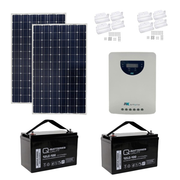 430W CCTV Off-grid Solar Panel Kit with MPPT and AGM Battery