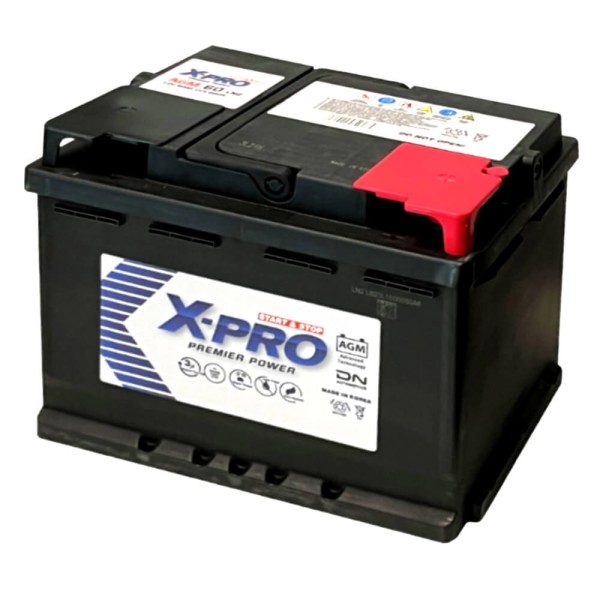 X-PRO AGM60 SMF Starter Battery 12V 60Ah 680CCA