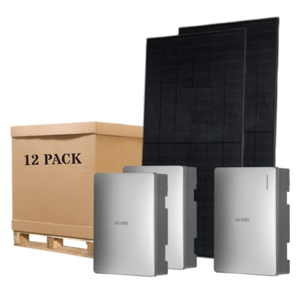 4.8kW QCells Solar Panels with 5kW Hybrid Inverter and 13.7kWh Storage Battery
