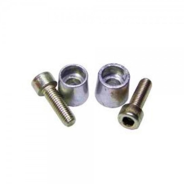 Pole adapter M6 female thread 6mm to round pole/ Automotive post (1 pair)
