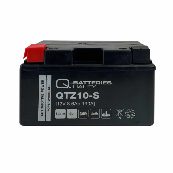 Q-Batteries QTZ10-S Gel 12V 8.6Ah 190A Motorcycle Battery