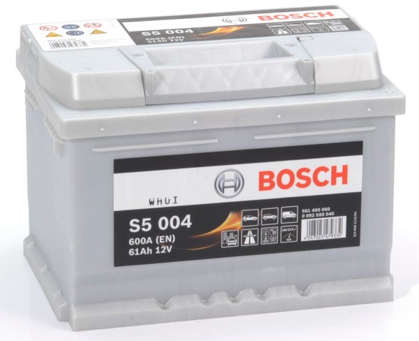 Bosch car battery S5004 12V 61Ah 600A/EN 075