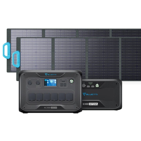 BLUETTI AC300 + B300 + PV120 Solar Generator Kit