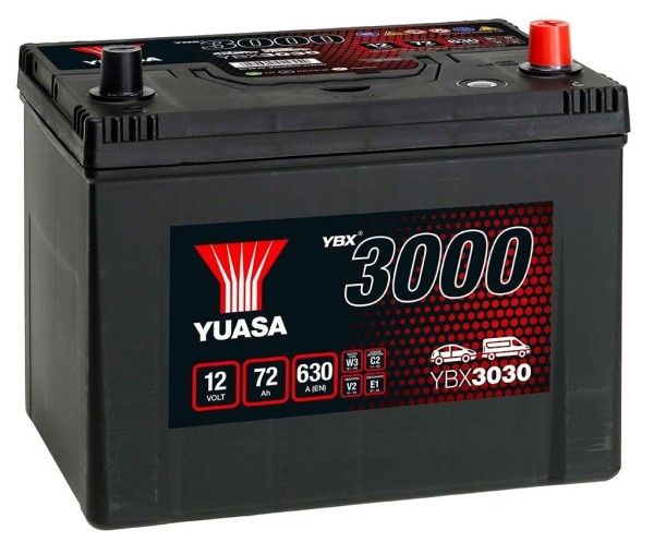 Yuasa YBX3030 72Ah 630A Type 068 12V Car Battery