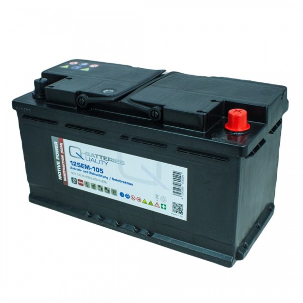 Q-Batteries 12SEM-105 12V 105Ah Semi traction battery