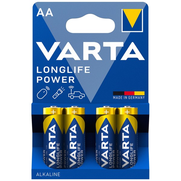 Varta Longlife Power Alkaline battery AA 4906 LR06, pack of 4