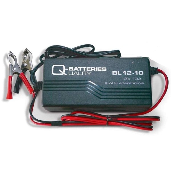 Q-Batteries BL 12-10 Charger for lead batteries 12V - 10A Charging current IU0U Charging curve