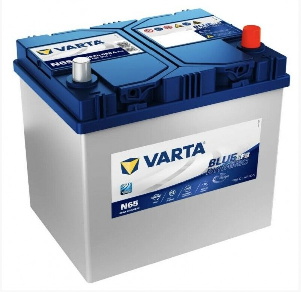 Varta Start-Stop Blue Dynamic EFB 565 501 065 N65 12V 65Ah 650A/EN Starter battery