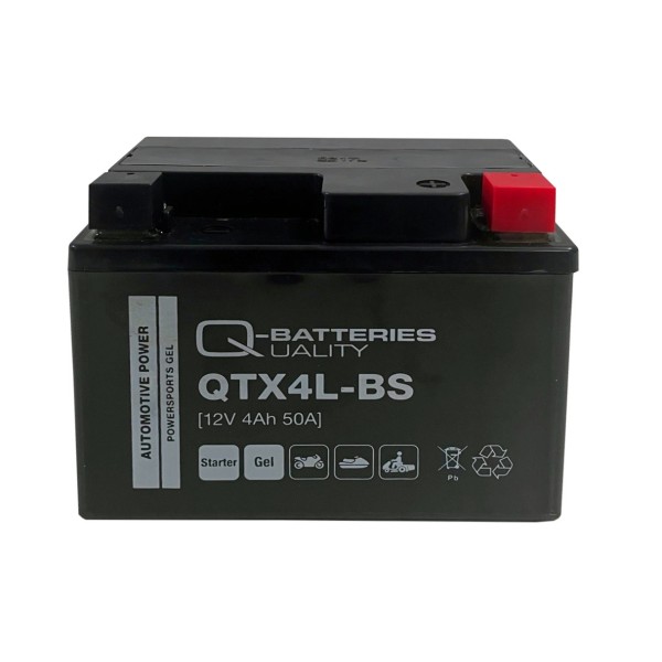 Q-Batteries QTX4L-BS Gel 12V 4Ah 50A 50314 Motorcycle Battery