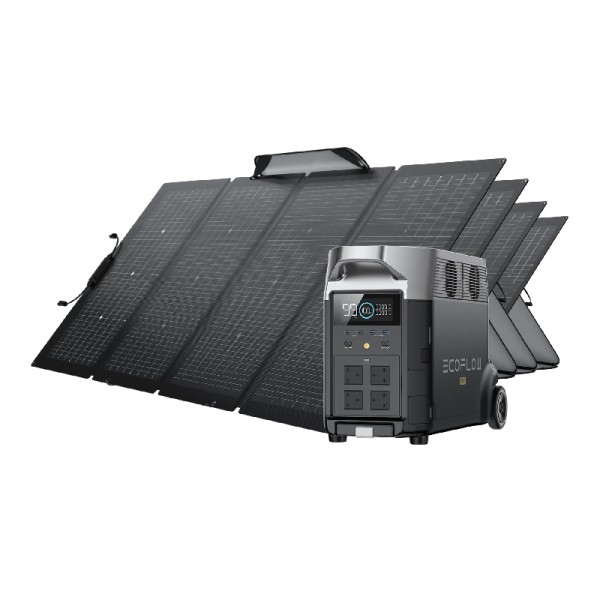 EcoFlow DELTA Pro Portable Power Station 3600Wh + 4 x 220W solar panels