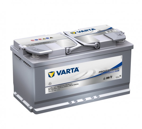 12V 95Ah Dual Purpose Domestic Leisure Battery Varta Professional AGM LA95