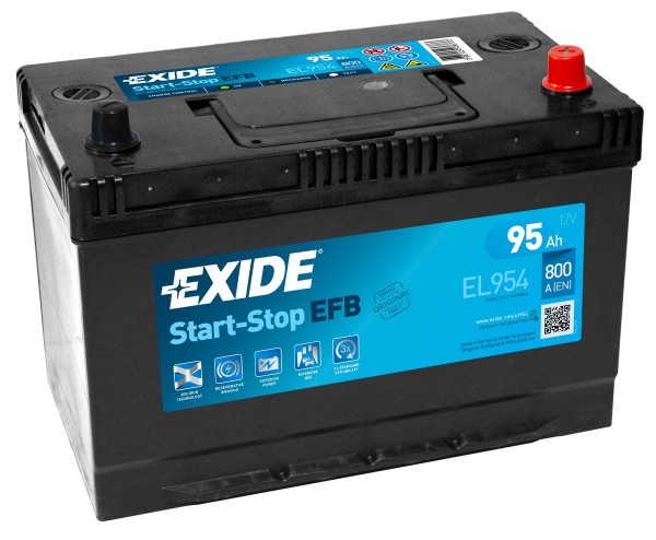 12V 95Ah Engine Starter Battery Exide EL954 EFB