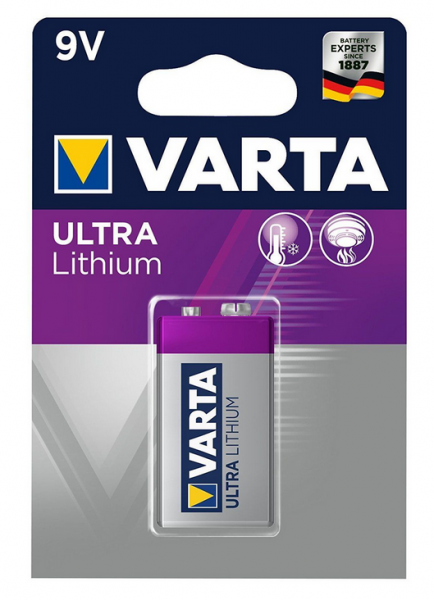 Varta Ultra Lithium 6FR61 9V Block Battery