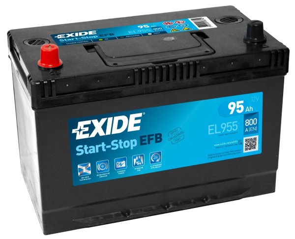 12V 95Ah Engine Starter Battery EXIDE EL955 EFB