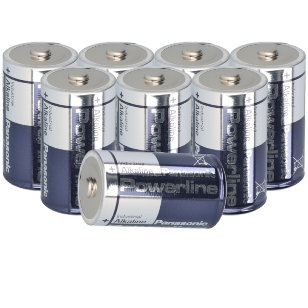 Panasonic Industrial Powerline LR20 Mono D Alkaline Battery Loose (8 pack)