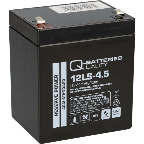 Q-Batteries 12LS-4.5 12V 4,5Ah lead fleece battery / AGM VRLA