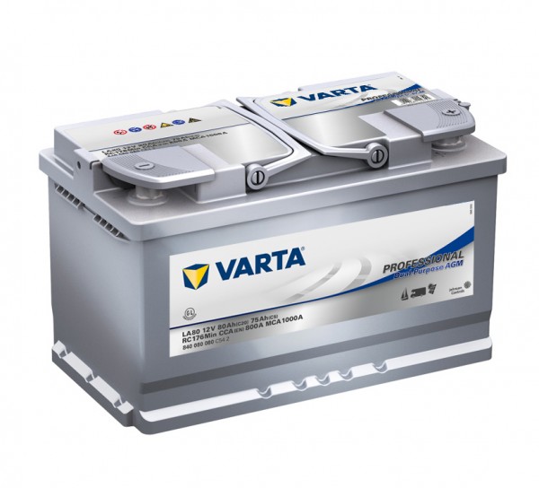 Varta Professional DP AGM LA80 12Volt 80Ah 800A/EN 840 080 080