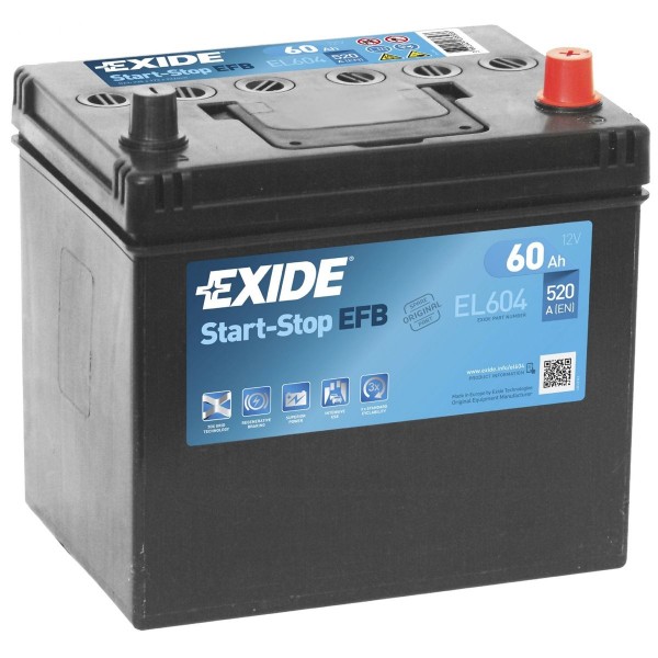EXIDE EL604 005L EFB Stop / Start Car Battery