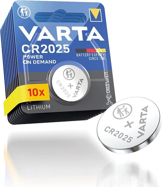 Varta Electronics CR2025 Lithium button cell 3V (10 pack)