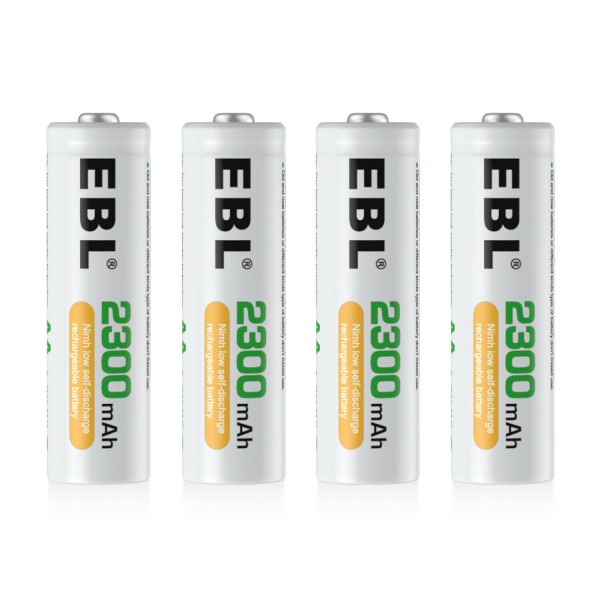4 x EBL 2300 mAh AA Rechargeable Batteries NiMH