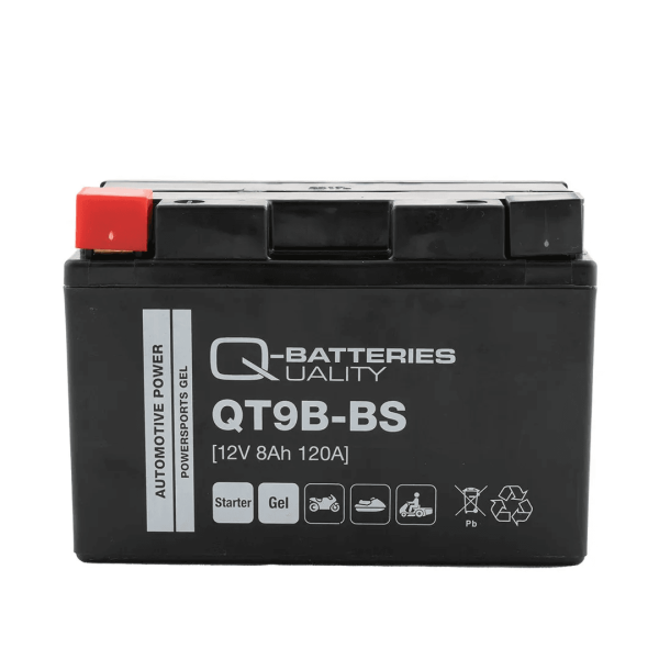 Q-Batteries QT9B-BS Gel 12V 8Ah 120A Motorcycle Battery