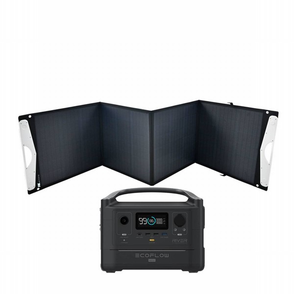 Ecoflow River Max Power station Bundle with a-TroniX Solar Panel 200W