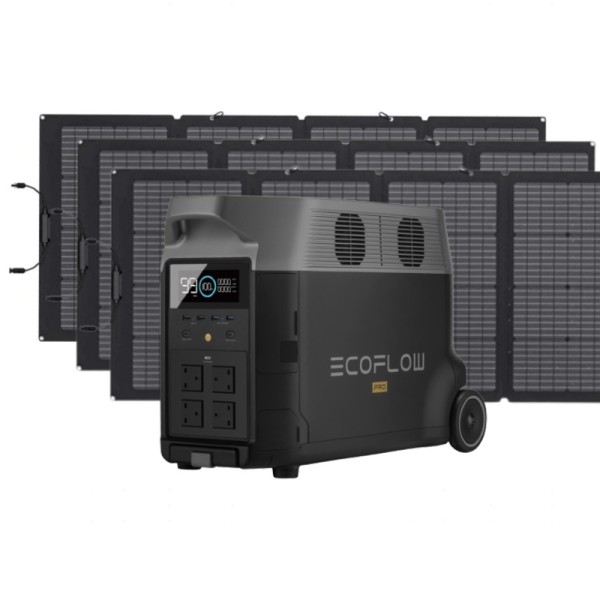 EcoFlow DELTA Pro Portable Power Station 3600Wh + 3 x 220W solar panels
