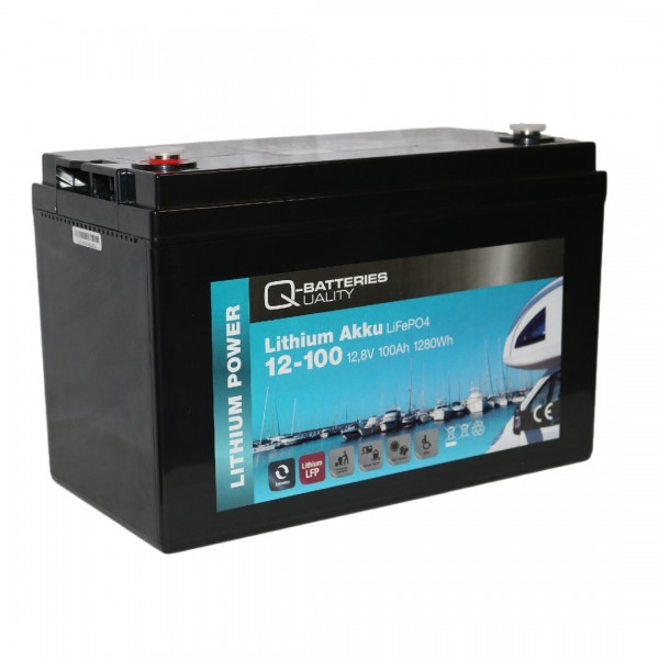 Q-Batteries Lithium Akku 12-100 12.8V 100Ah 1280Wh LiFePO4