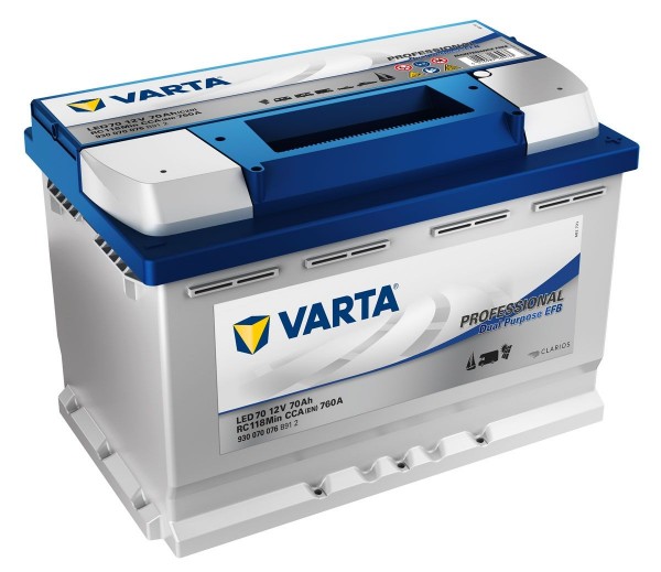 Varta Professional Leisure Battery DP LED70 12V 70Ah 760A/EN