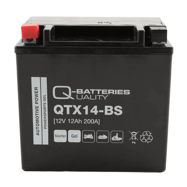 Q-Batteries QTX14-BS Gel 12V 12Ah 200A 51214 Motorcycle Battery