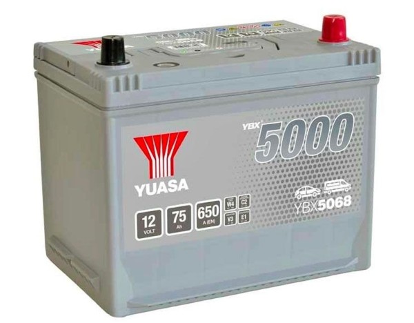 Yuasa YBX5068 75Ah 650A Type 068 12V Car Battery