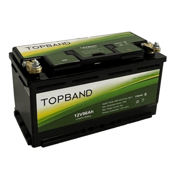 Topband 12.8V 96ah Bluetooth & Heated Low case Lithium Battery TB1296B