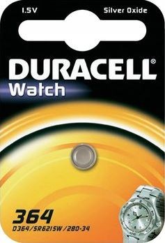 Duracell D 364 SR60 Watch button cell silver oxide 20mAh 1.55V (1 blister)