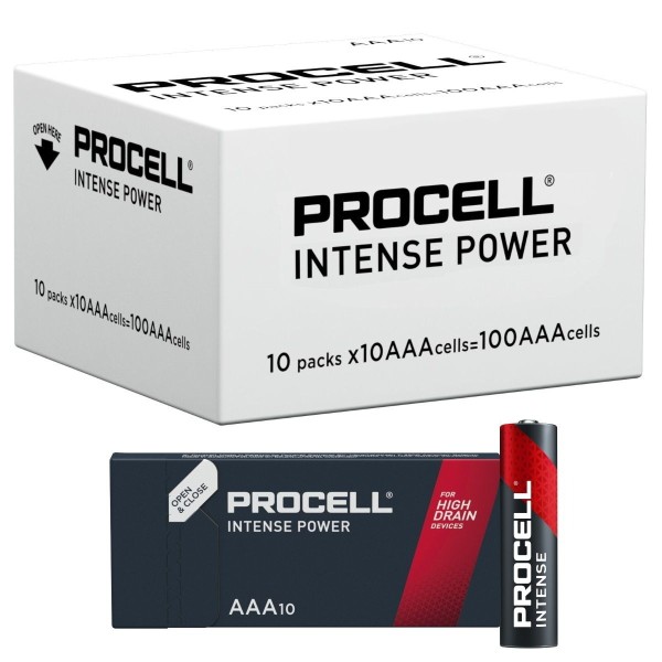 Duracell Procell Intense AAA Bulk Pack of 100 Alkaline battery LR3 Micro AAA MN 2400 1,5V