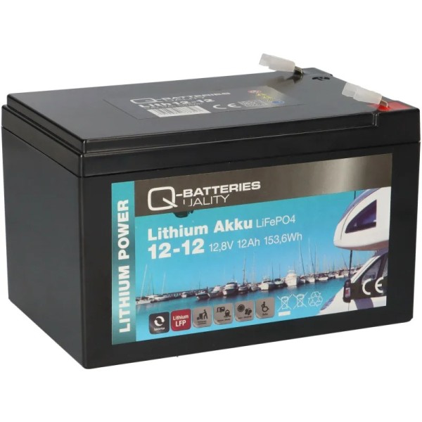 12.8V 12Ah Lithium Domestic Leisure Battery Q-Batteries Lithium Akku 12-12