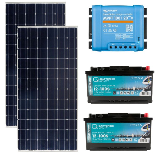 Victron Energy 350W Solar Kit with Lithium battery 12-100S