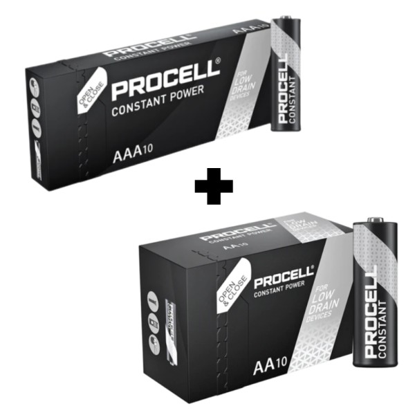 Duracell Procell Constant Bundle Pack (10x AA + 10x AAA)