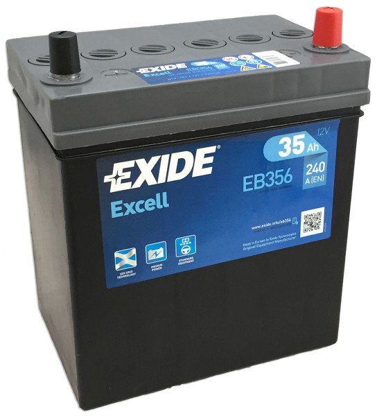 12V 35Ah Engine Starter Battery Exide Excell EB356